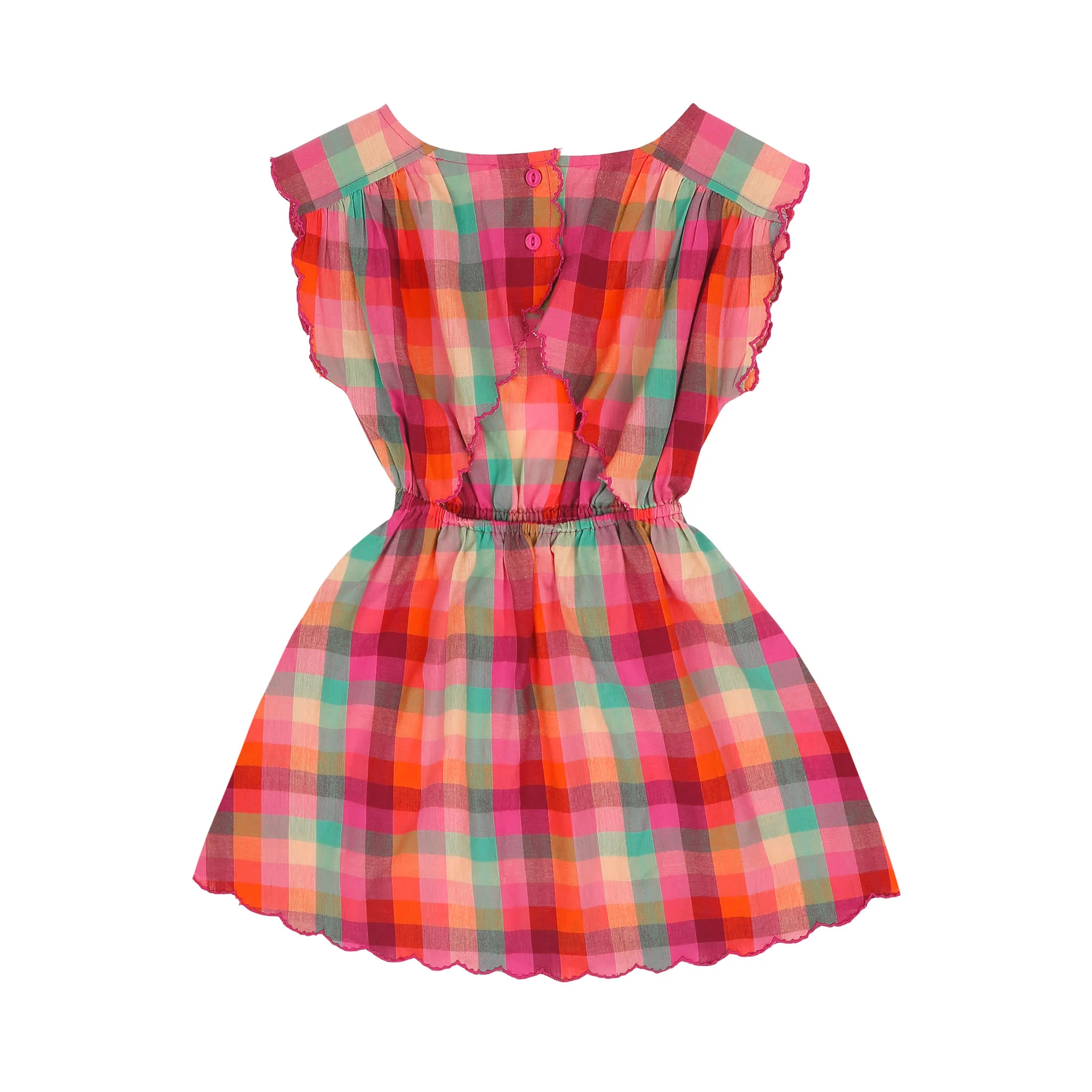 Kiki Dress Fuschsia Multi Check