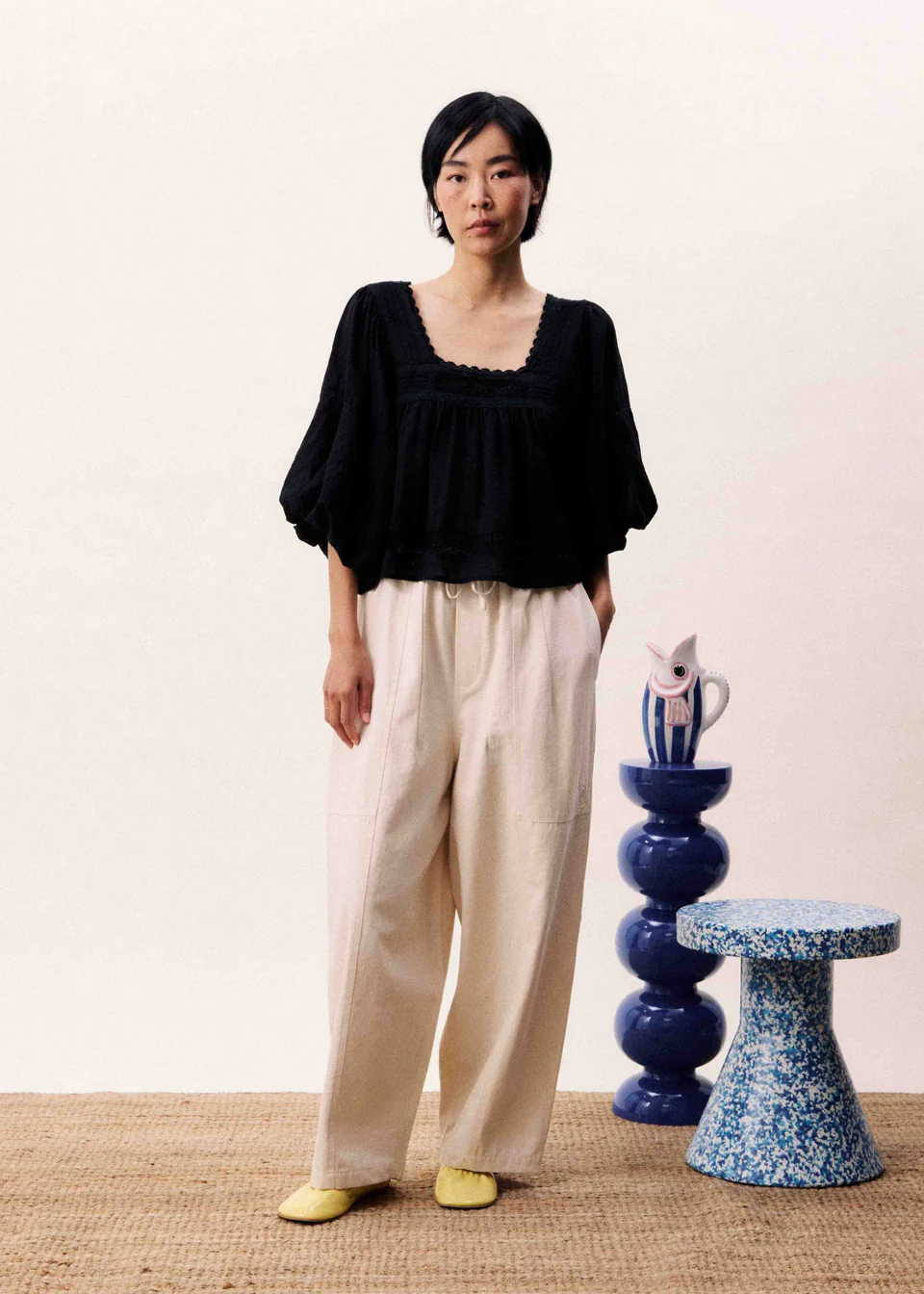 Frnch Fluvia Top Noir