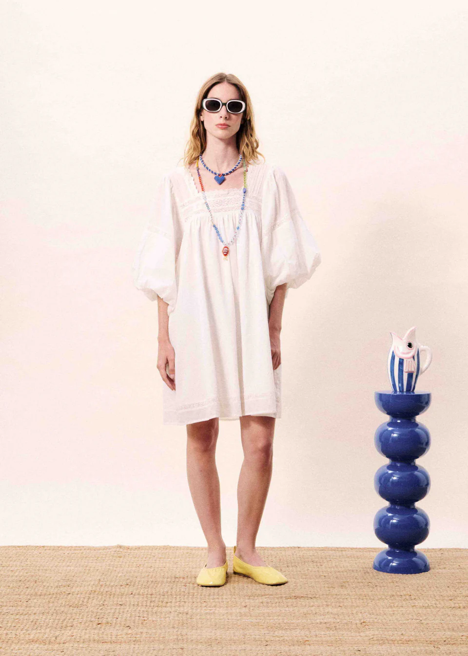 French Lorelei Robe Creme