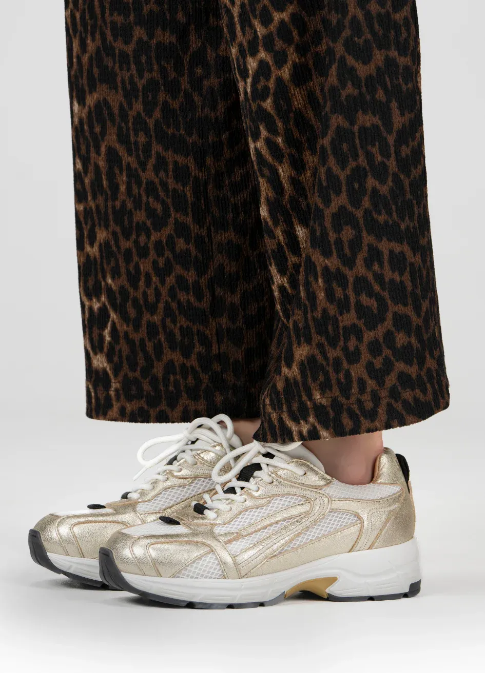 Neya Leer Combi Champagne/White