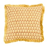 Kussen Floral Met Roezels Oker 45x45cm