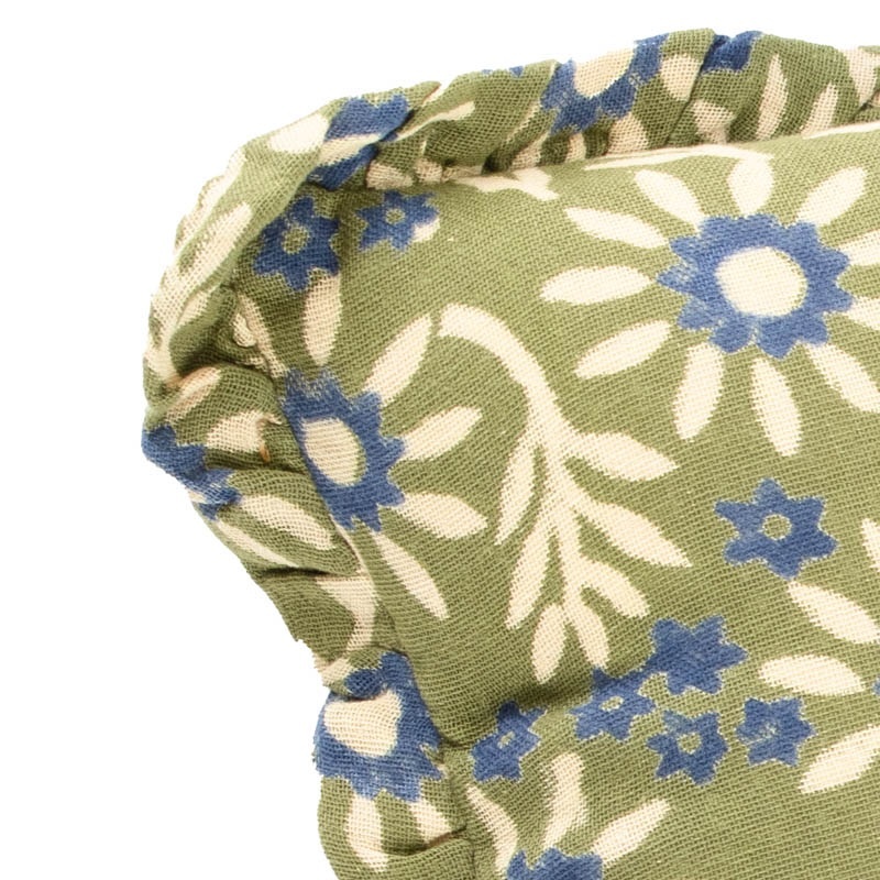 Kussen Floral Met Roezels Smaragd 45x45cm