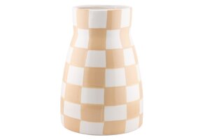 Aardewerk Vaas Check Drab