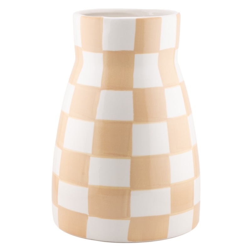 Aardewerk Vaas Check Drab