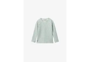 Noah Seersucker Longsleeve Swim Tee Peppermint / Sandy