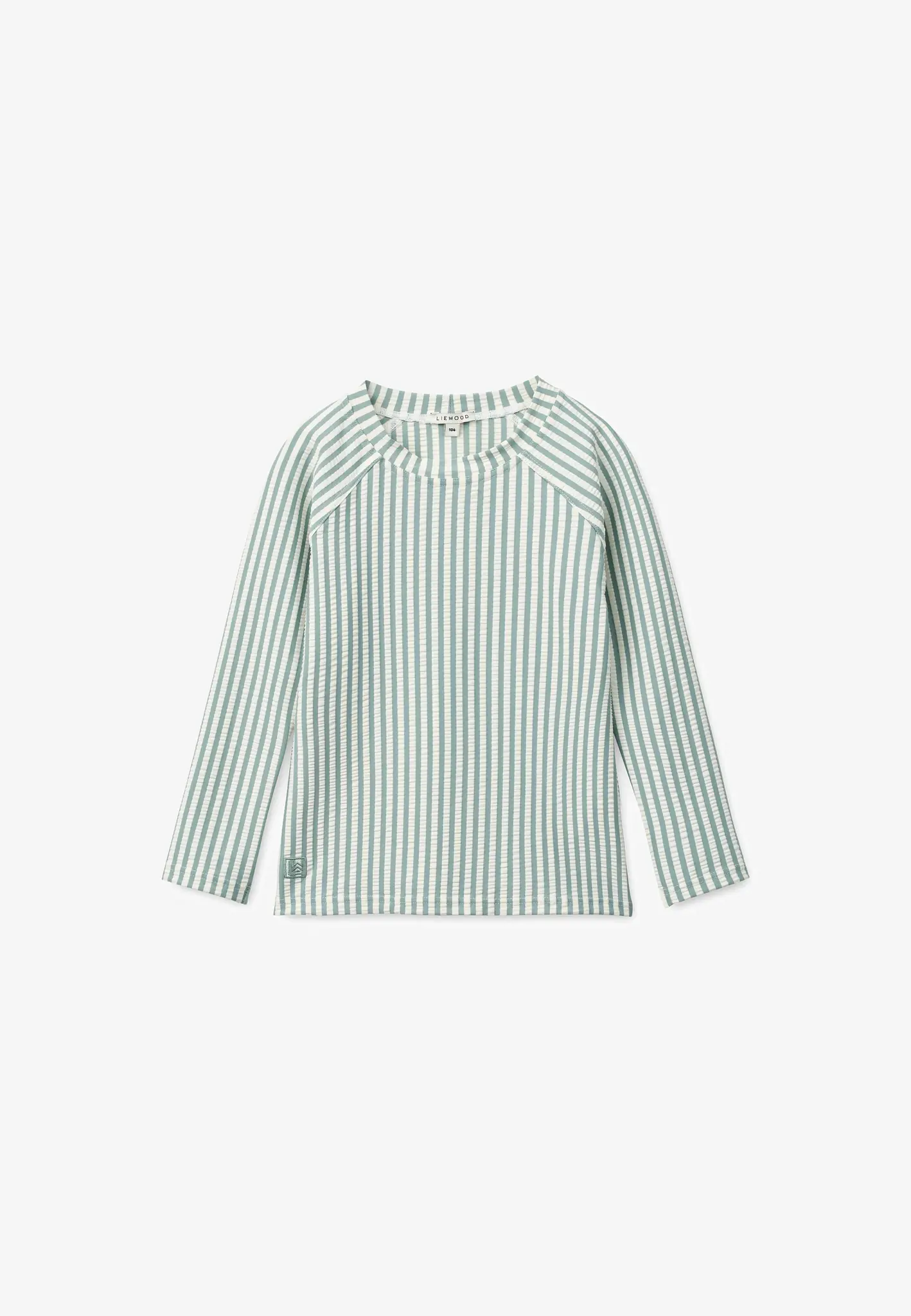 Noah Seersucker Longsleeve Swim Tee Peppermint / Sandy