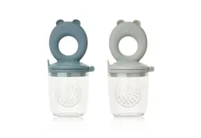Miranda Bear Shape Food Feeder 2-Pack Whale blue / Dove blue
