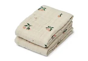 Lewis Muslin Cloth 2-Pack Peach / Sea shell mix