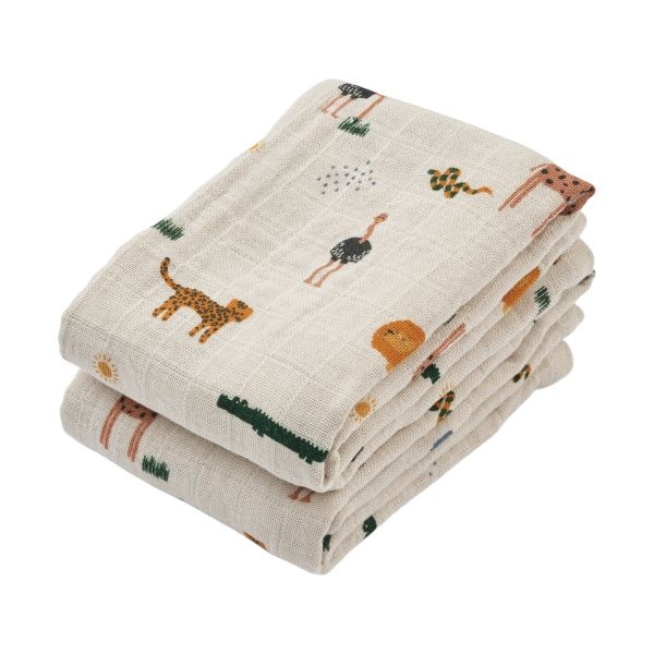 Lewis Muslin Cloth 2-Pack Safari sandy mix