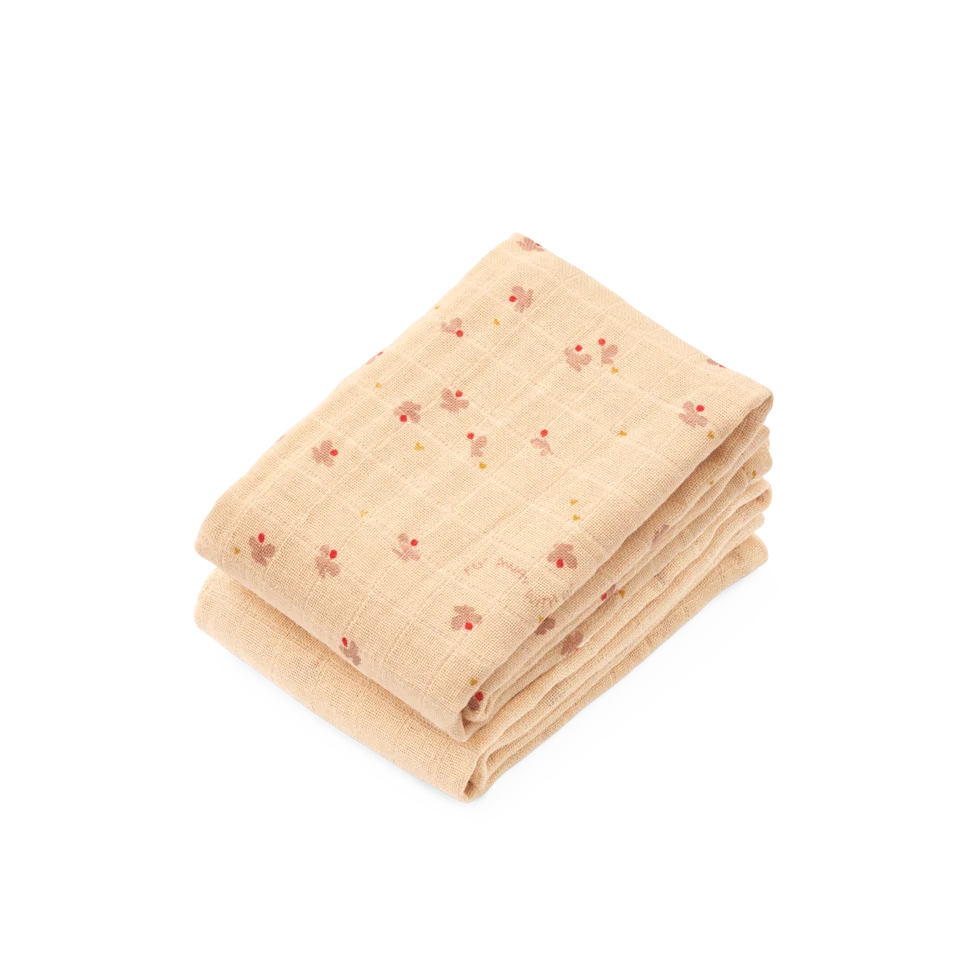 Lewis Muslin Cloth 2-Pack Mini butterfly / Apple blossom mix