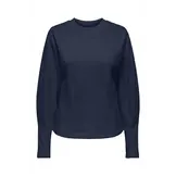 JDY Creame L/s Waisted Top Black Iris