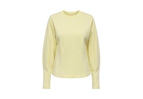 JDY Cream L/S Waisted Top Double Cream