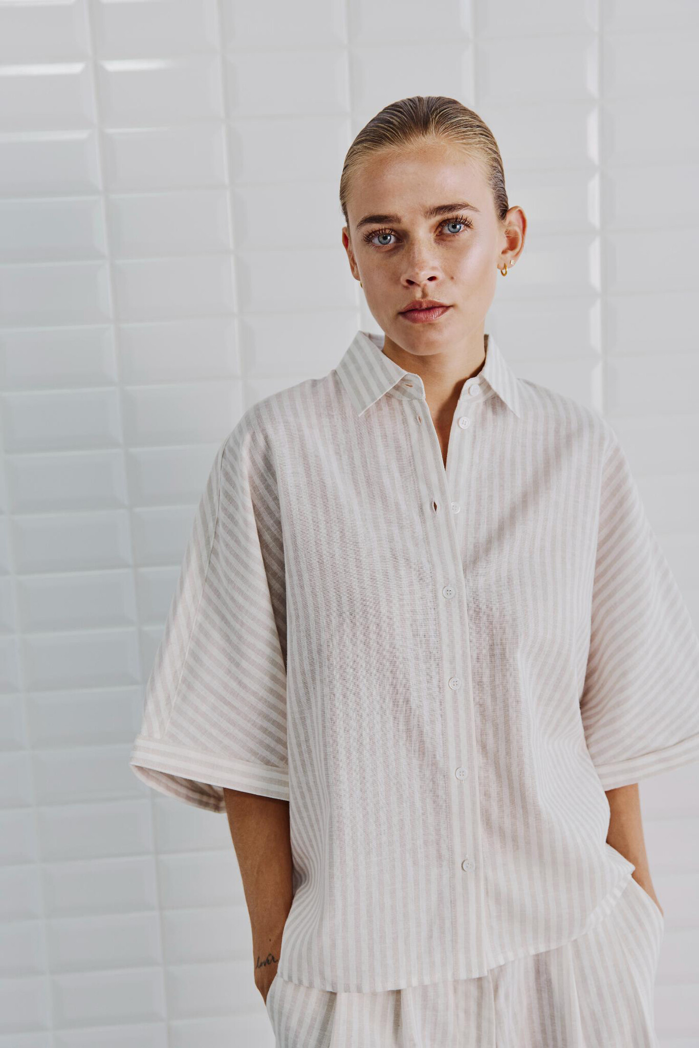 Wblarionia Batsleeve Shirt Swg Stripe