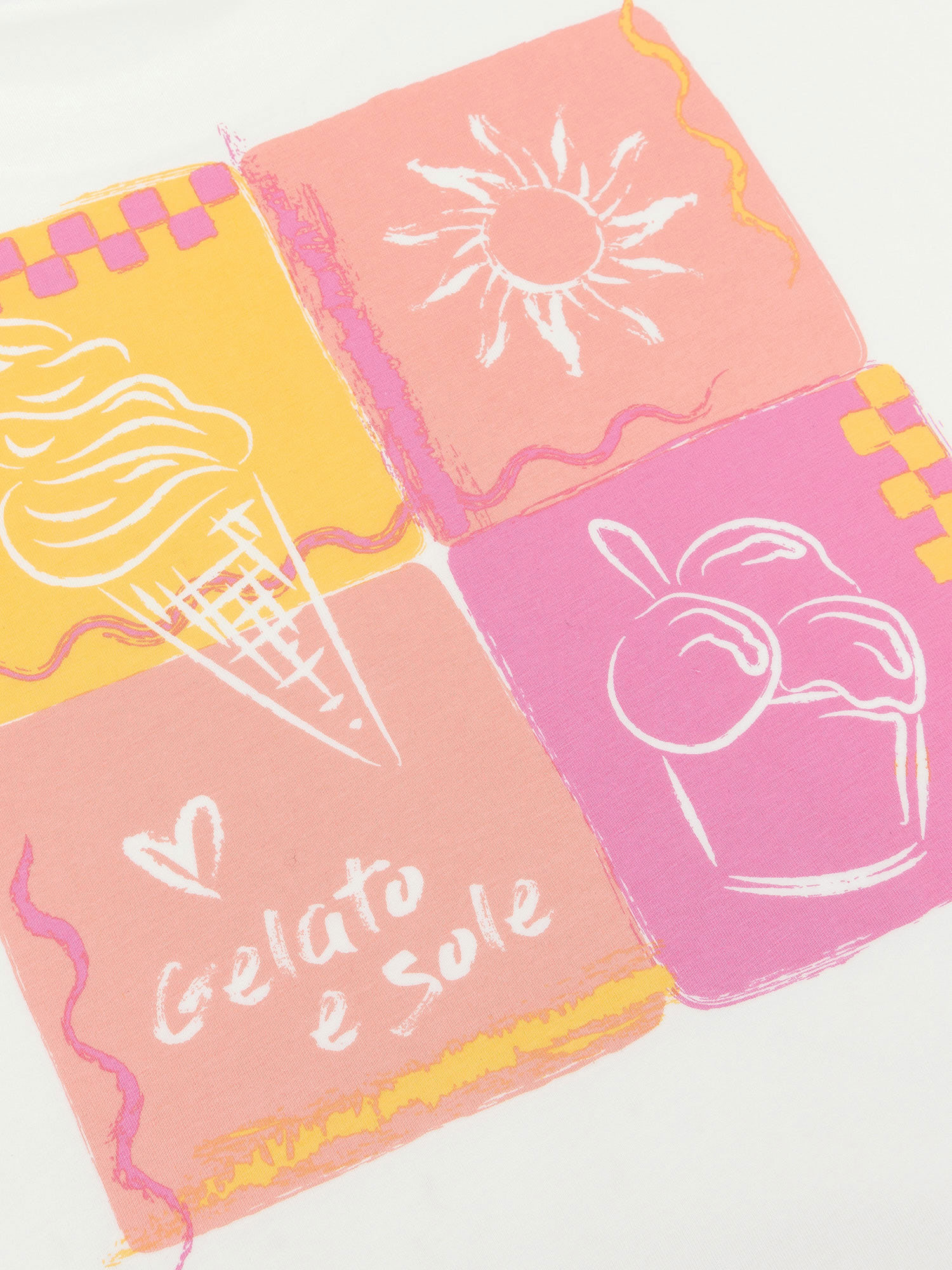 T-shirt Gelato e sole Off-white