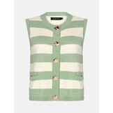 Knitted top Judith Sage green/ecru
