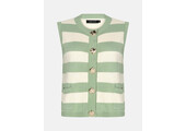 Knitted top Judith Sage green/ecru