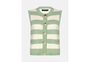 Knitted top Judith Sage green/ecru