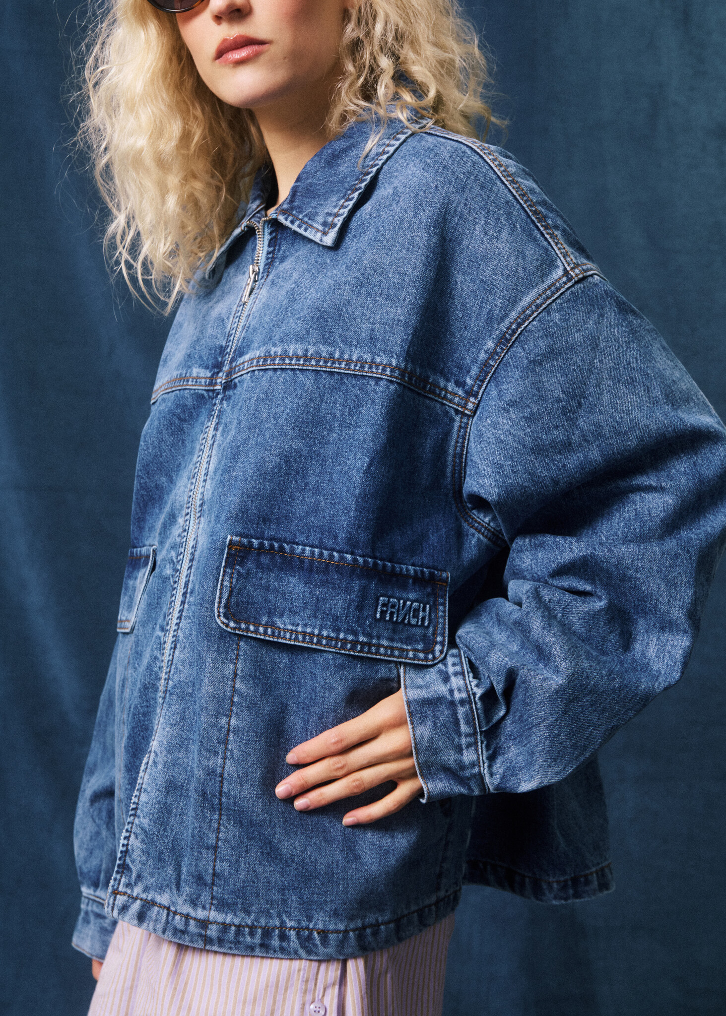 Veste Bleu Jean Chiara