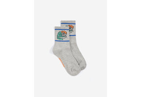 Hug Hairy Monster Short Socks Light Heather Grey