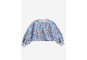 Watercolor All Over Cropped Sweatshirt Lavender