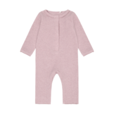 Romper LS Melange Rib Pale Mauve Melange