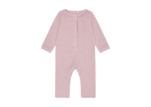 Romper LS Melange Rib Pale Mauve Melange