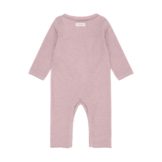 Romper LS Melange Rib Pale Mauve Melange