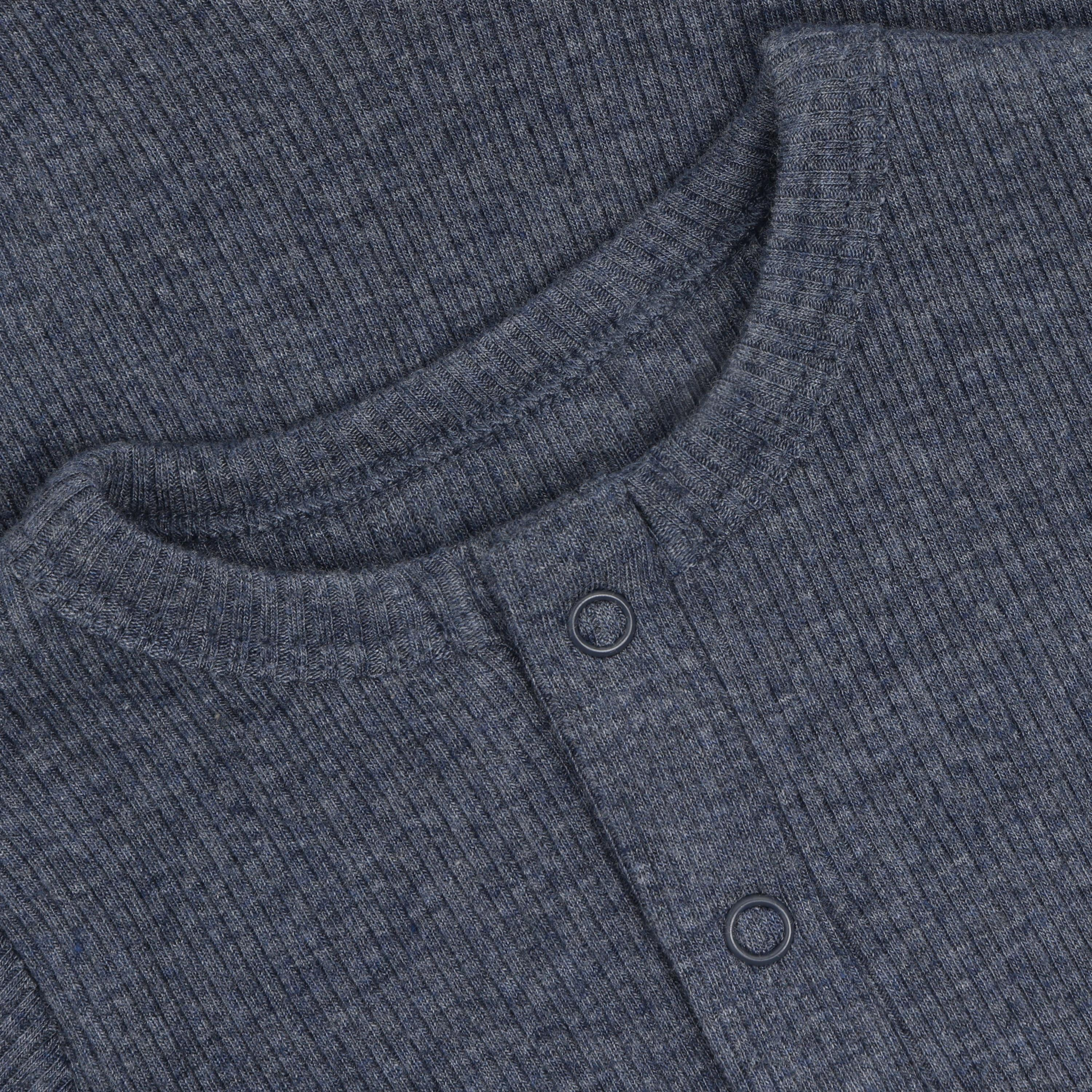Romper LS Melange Rib Vintage Indigo Melange