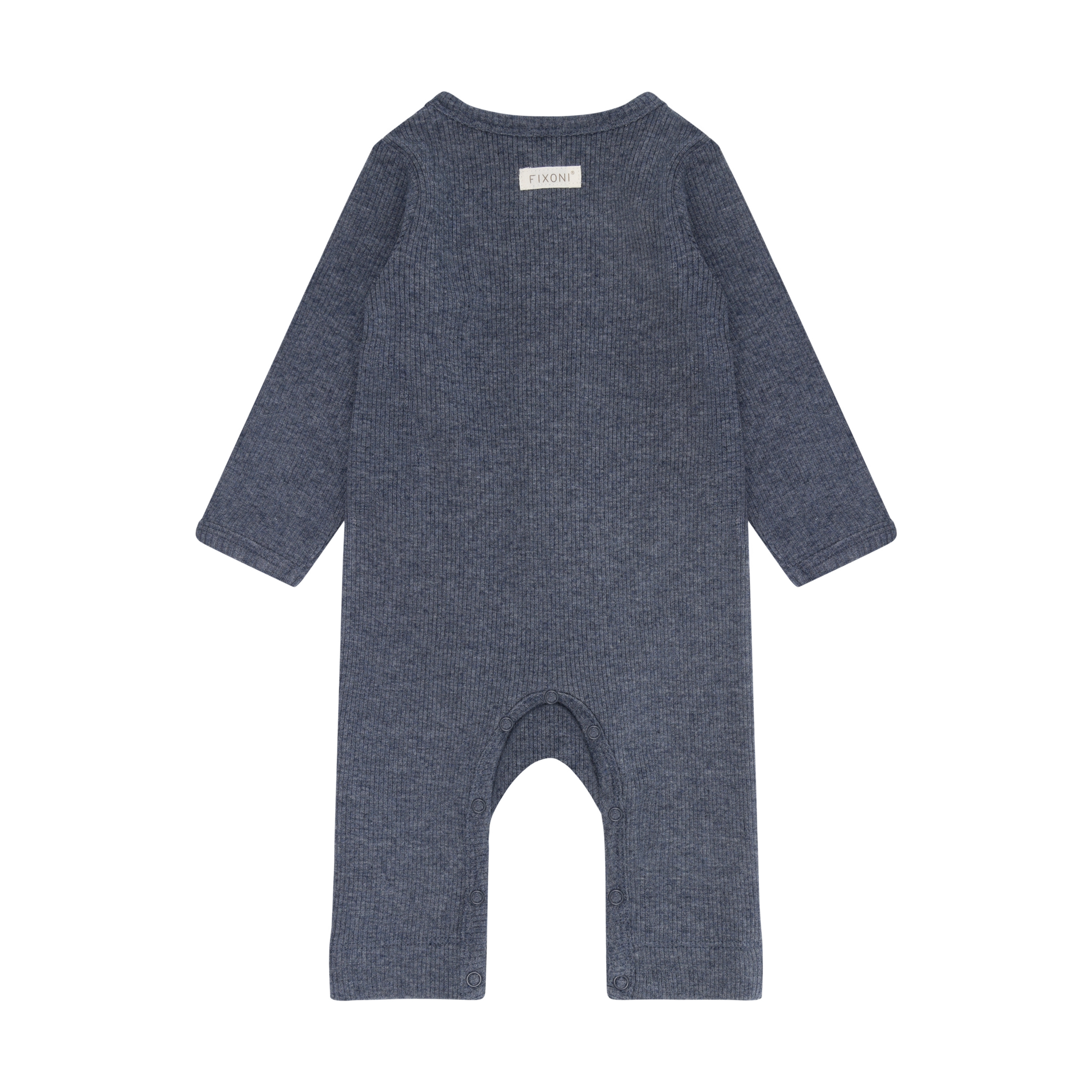 Romper LS Melange Rib Vintage Indigo Melange