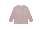 T-shirt LS Melange Rib Pale Mauve Melange