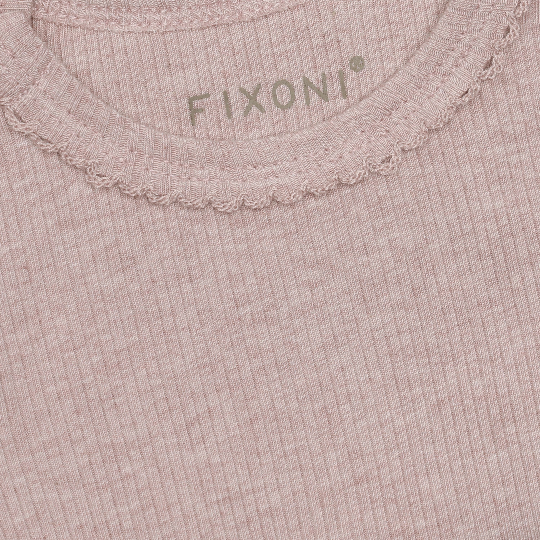 T-shirt LS Melange Rib Pale Mauve Melange