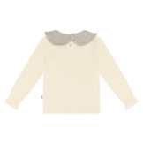 Collar Tee Cream & Shimmer Beige