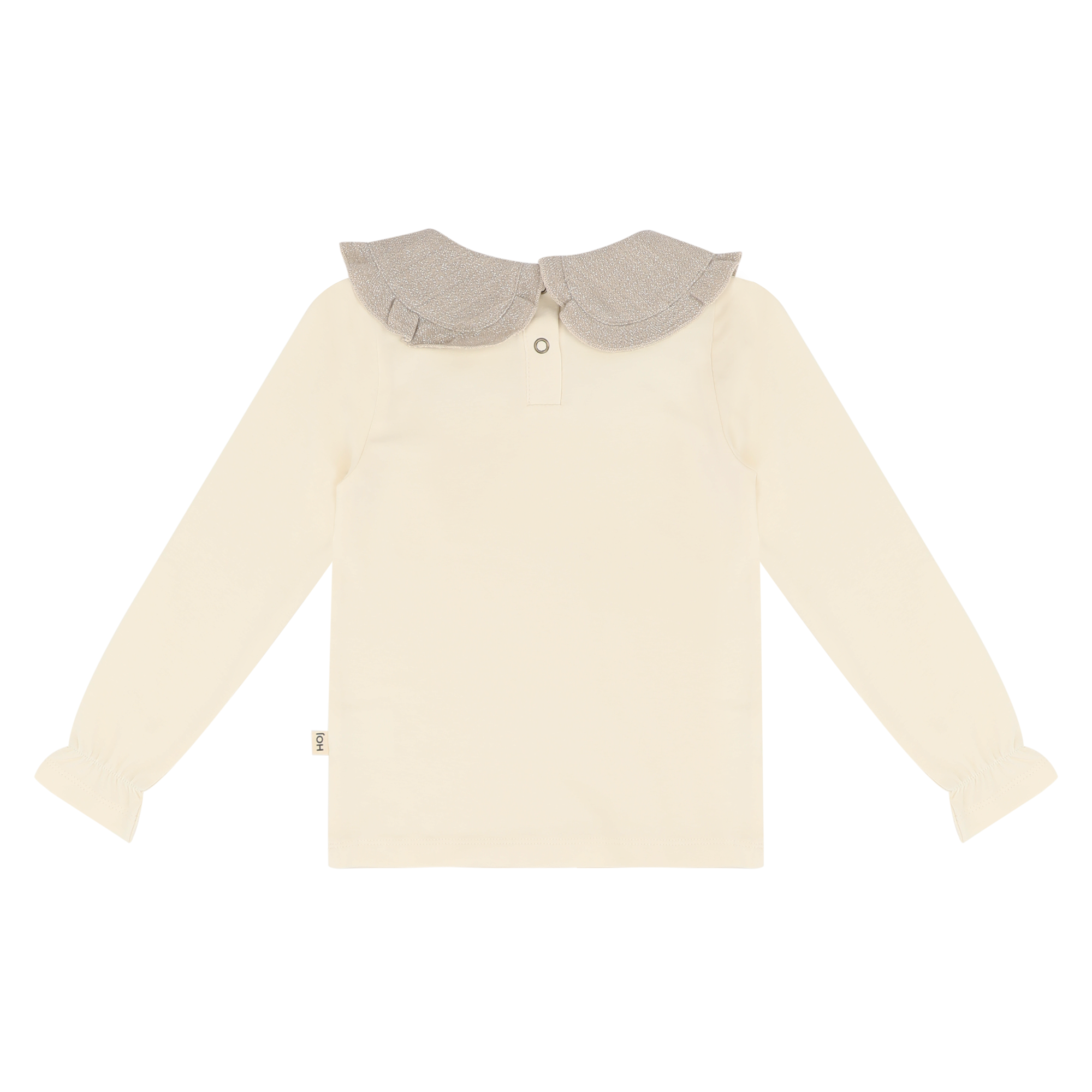 Collar Tee Cream & Shimmer Beige