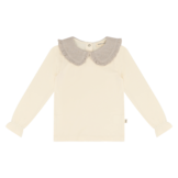 Collar Tee Cream & Shimmer Beige