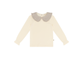 Collar Tee Cream & Shimmer Beige