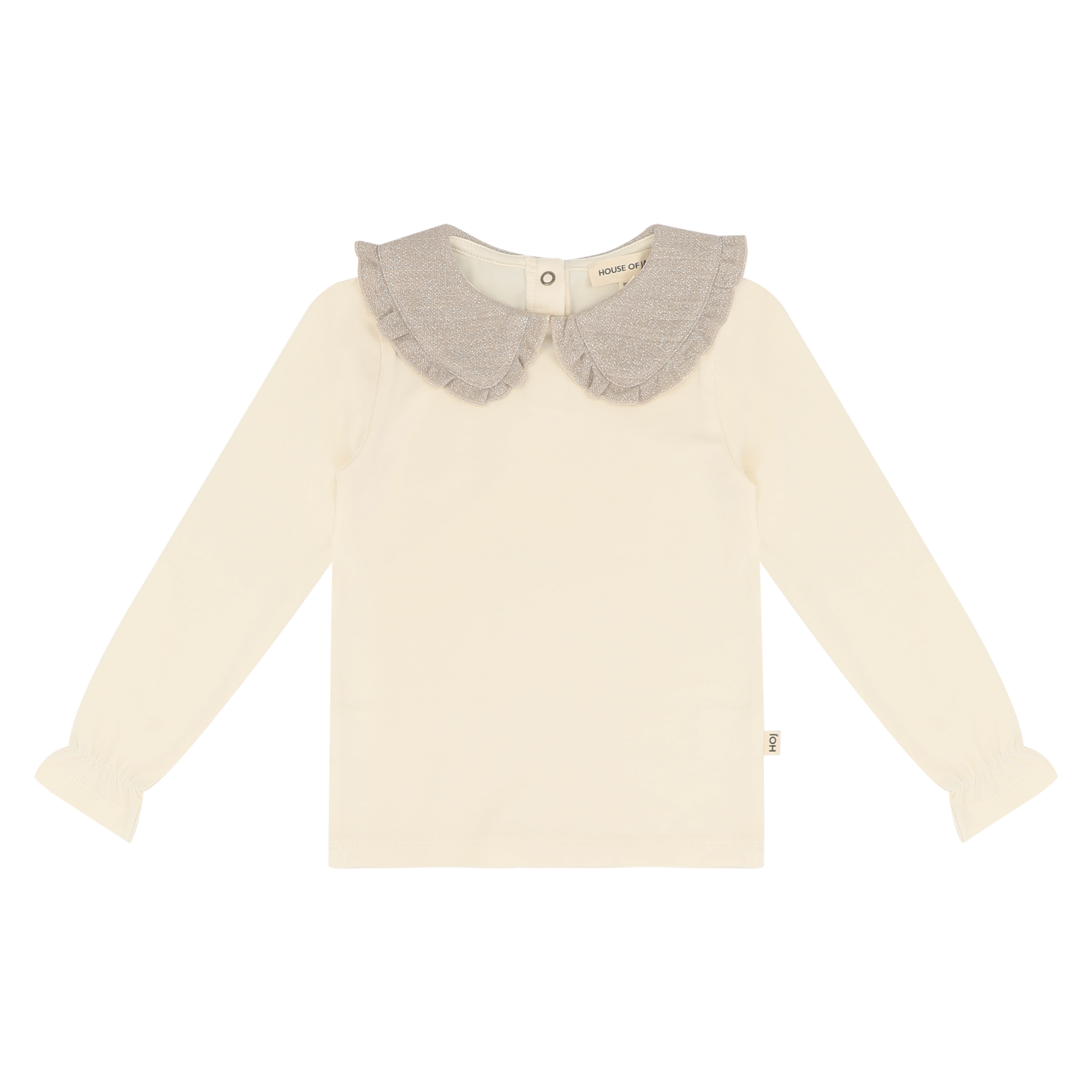 Collar Tee Cream & Shimmer Beige