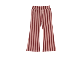 Flared Pants Ruby Stripes (Velvet)