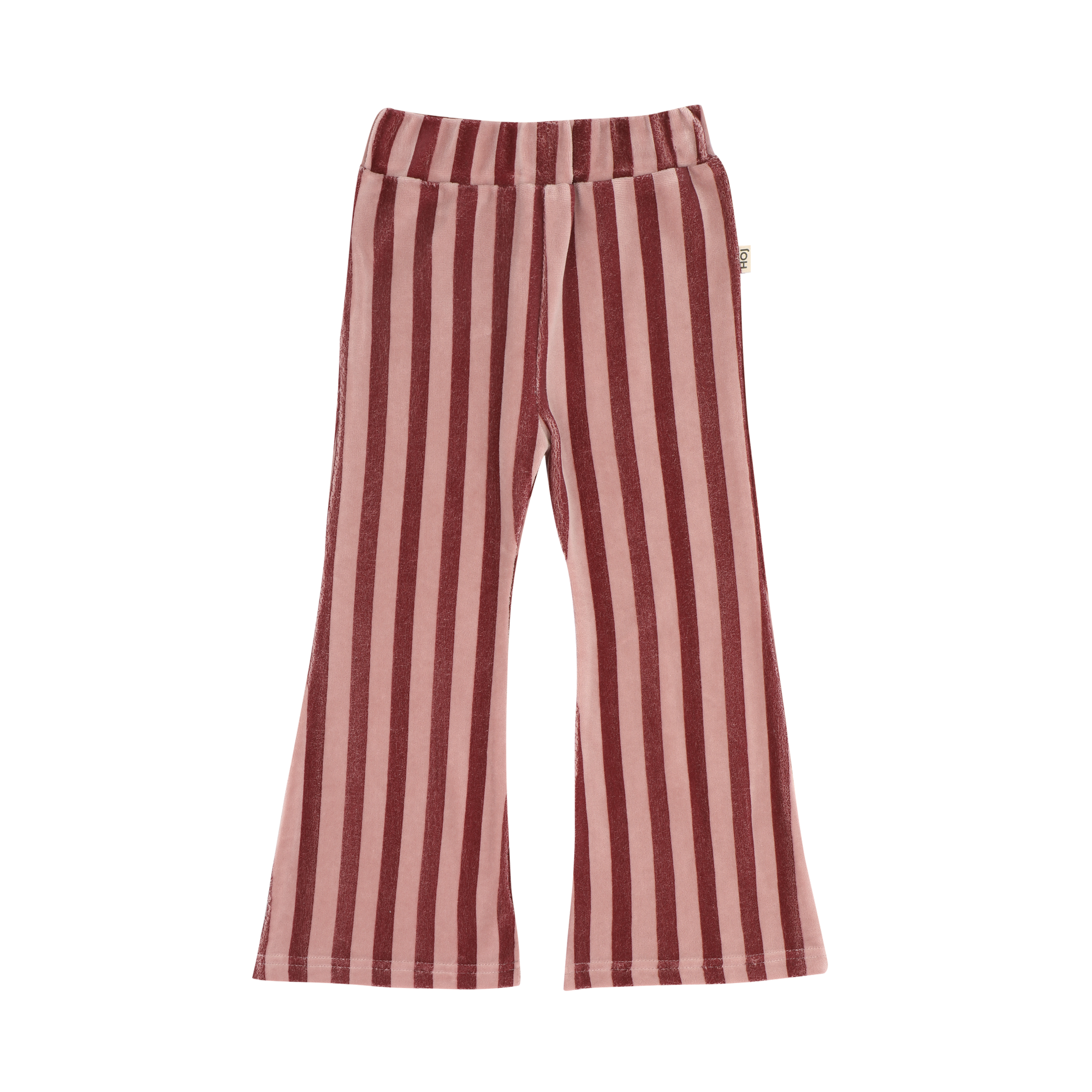 Flared Pants Ruby Stripes (Velvet)