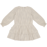 Ruffled Dress (LS) Sandshell Glamour (Tweed Jacquard)