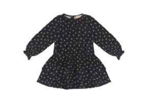 Ruffled Dress (LS) Petal Sapphire (Muslin)