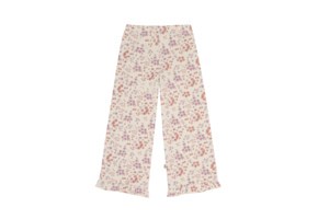 Classic Ruffled Pants Floral Winter Muse
