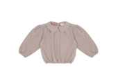 Puff Balloon Collar Jumper Mauve Rose (Lurex)