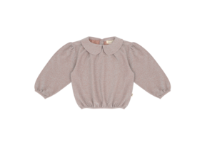 Puff Balloon Collar Jumper Mauve Rose (Lurex)