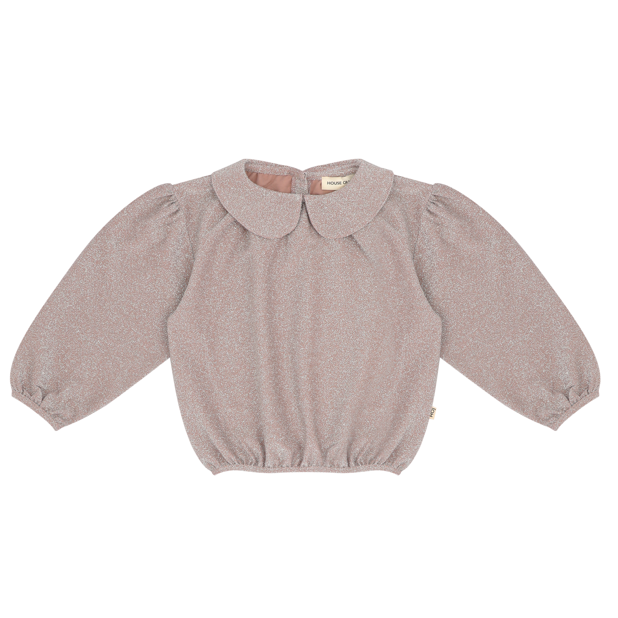 Puff Balloon Collar Jumper Mauve Rose (Lurex)
