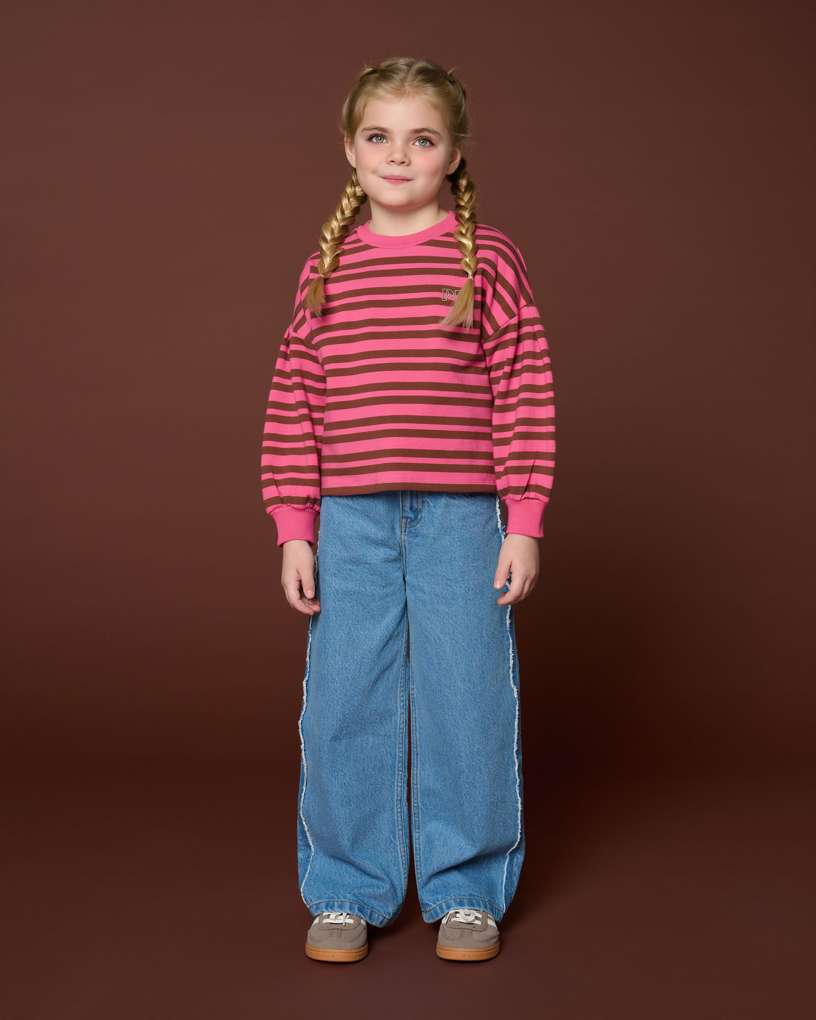 Easy Sweater Stripe | Stripe Pink/Brown