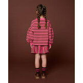 Mini Ruffle Skirt | Stripe Pink/Brown