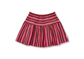 Mini Ruffle Skirt | Stripe Pink/Brown