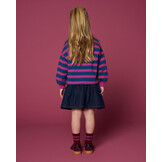 Denim Mini Ruffle Skirt | Dark Blue