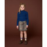 Denim Cargo Skirt | Leopard AOP