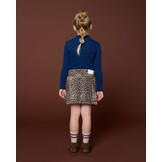 Denim Cargo Skirt | Leopard AOP